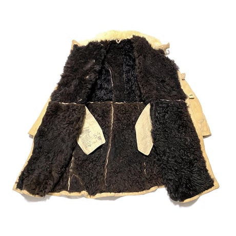 【USED】70'S RUSSIAN ARMY MOUTON SHEEPSKIN COAT