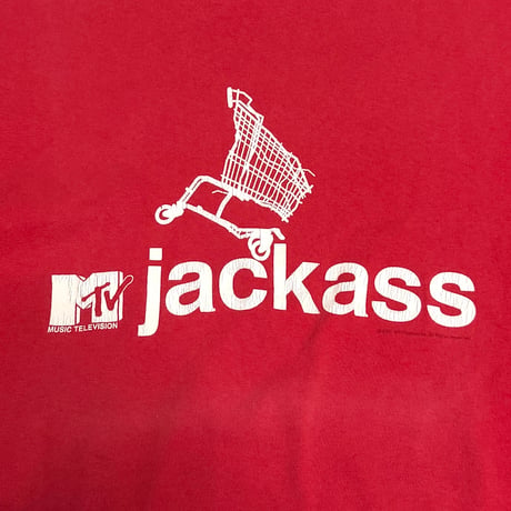 【USED】00's MTV jackass Shopping Cart T-shirt