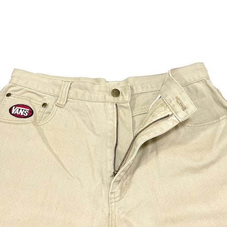 【USED】90'S-00'S OLD VANS SHORTS OFF WHITE