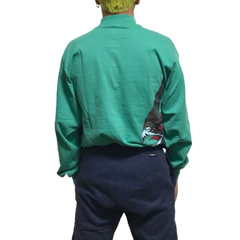 トニーホークTony hawk tシャツ サイズ L パウエル フェード 深緑 トニーホークTony hawk tシャツ サイズ L パウエル フェード 深緑