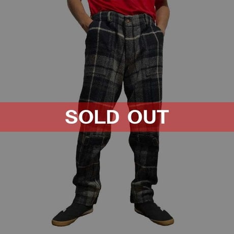 【USED】90'S VIVIENNE WESTWOOD TARTAN CHECK WOOL BONDAGE TROUSERS