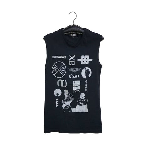 【USED】RAF SIMONS 2003 SS "CONSUMED" NO SLEEVES TEE