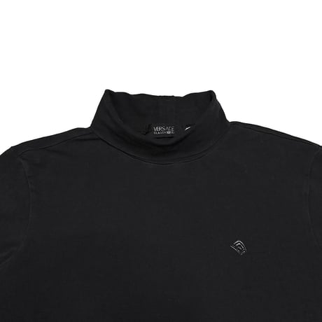 【USED】90's VERSACE CLASSIC V2 Black Hi-Neck L/S Cutsew