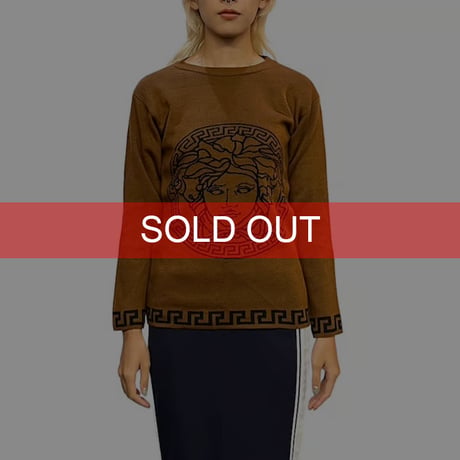 【USED】90's BOOTLEG MEDUSA KNIT SWEATER