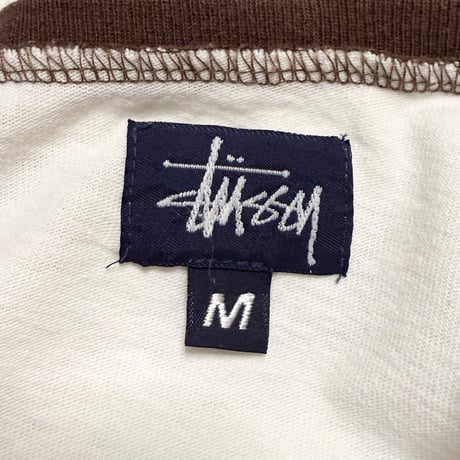 【USED】90's-00's STUSSY Boombox Graphic Ringer T-shirt