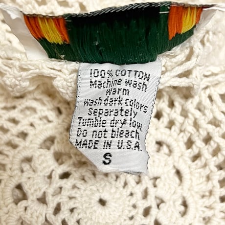 【USED】90s Miss DAISY U.S.A. CROCHET KNIT VEST