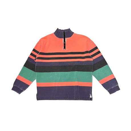 【USED】90's OLD GAP MOSS STITCH HALF ZIP L/S TOP
