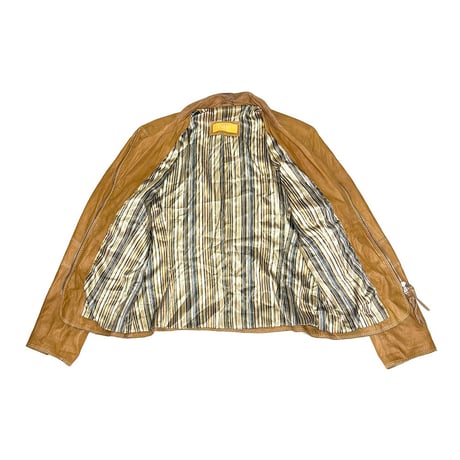 【USED】00's BIBA LAMB ZIP LEATHER JACKET