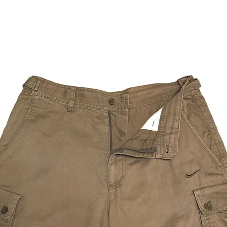 【USED】00's Nike Cargo Shorts Brown Cotton Multi Pocket