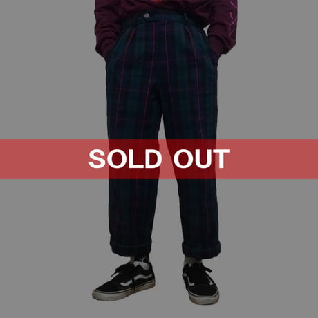 【USED】2TACK CHECK TROUSERS