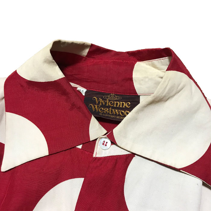 USED】80'S VIVIENNE WESTWOOD SPOT SHIRT RED | K USED】80'S VIVIENNE WESTWOOD SPOT SHIRT RED | K