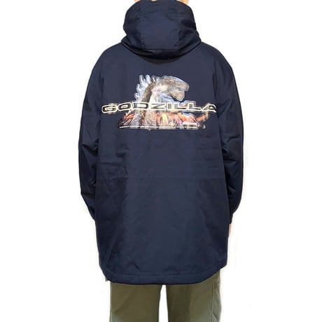 【USED】90'S GODZILLA PADDED HOOD JACKET SIZE:M