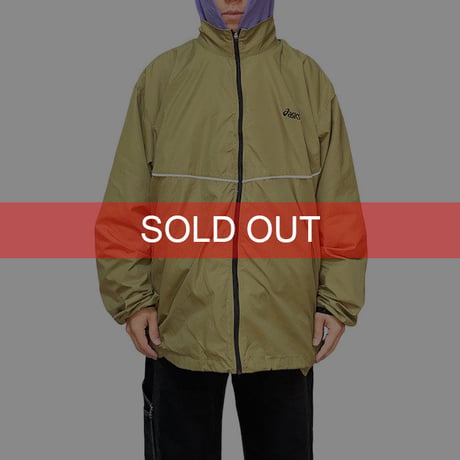 【USED】90'S-00'S OLD ASICS DUSTY COLOR NYLON JACKET