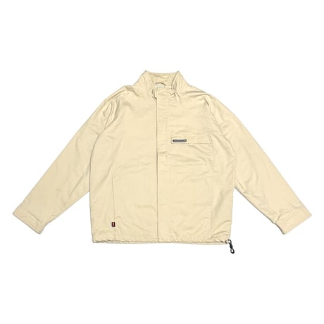 【USED】00's EURO NIKE Minimal Stand Collar Jacket Ivory