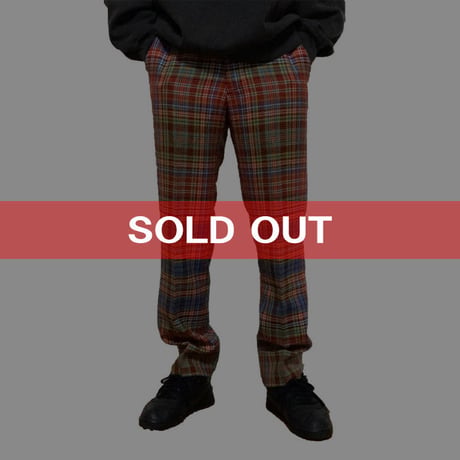 【USED】90'S VIVIENNE WESTWOOD MAN MALTI COLOR CHECK TROUSERS