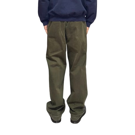 【USED】90's J.CREW Two-Tuck Cotton Twill Work Trousers Olive