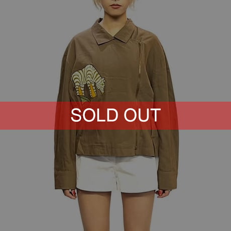 【USED】90'S STANNER ZEBRA(?) APPLIQUE JACKET MADE IN GERMANY