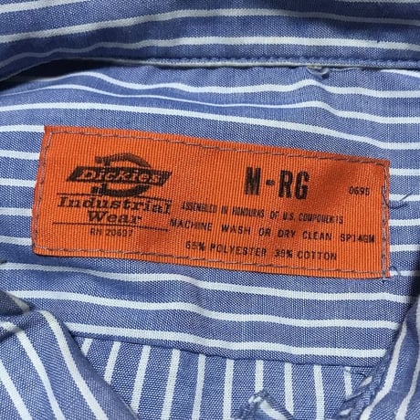 【USED】DICKIES  STRIPE WORK SHIRT
