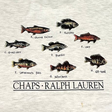 【USED】90's CHAPS RALPH LAUREN FRESHWATER FISHS T-SHIRT