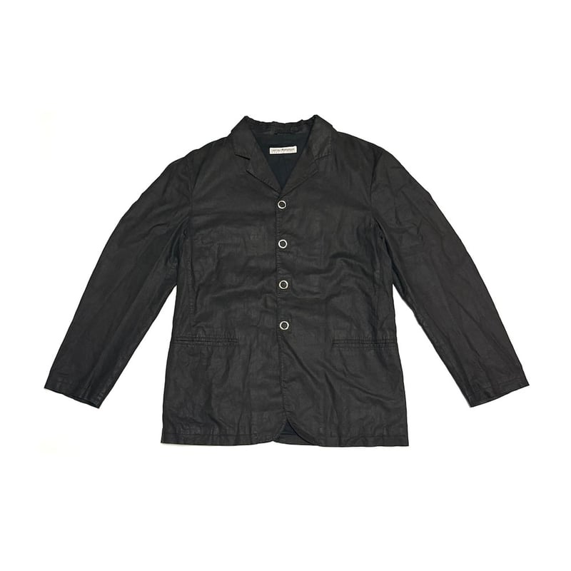 EMPORIO ARMANI ノーカラージャケット リボン ブラック 肩パッド EMPORIO ARMANI ノーカラージャケット リボン ブラック 肩パッド