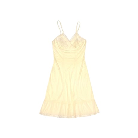 【USED】60's-70's LINGERIE SLIP DRESS CREAM COLOR