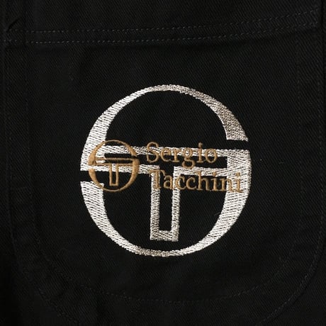 【USED】90'S SERGIO TACCHINI OVERSIZED BLACK DENIM JACKET