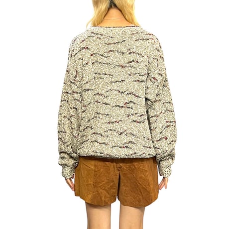 【USED】90'S MICHAEL GERALD MIX KNIT SWEATER