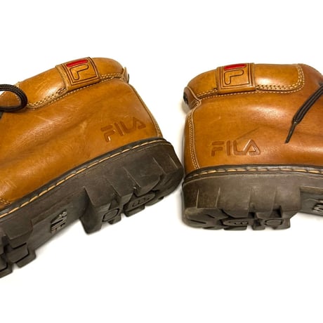 【USED】90's FILA Leather Chukka Boots Brown Made in Spain