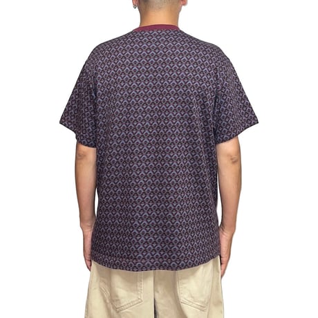 【USED】80's OLD STUSSY JACQUARD POCKET S/S T-SHIRT