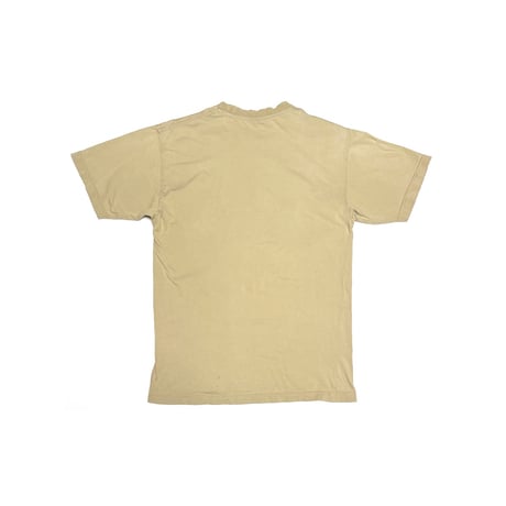 【USED】00's OAKLEY Over-Seam Glitch Graphic T-Shirt Sand Beige