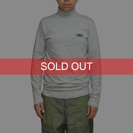 【USED】00's UMBRO HI-NECK L/S T-SHIRT GRAY