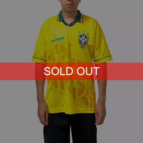 【USED】90's OLD UMBRO 94 BRAZIL NATIONAL TEAM FOOTBALL SHIRT