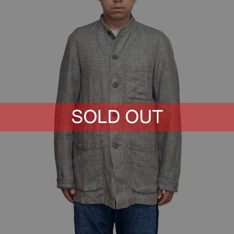 【USED】90's agnès b. HOMME LINEN JACKET GRAY
