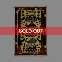 【USED】90'S-00'S HANDMADE AFGHAN WAR RUG ③