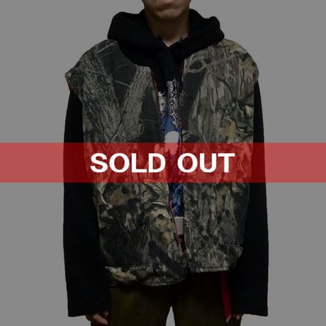 【USED】90'S REVERSIBLE REAL CAMO VEST