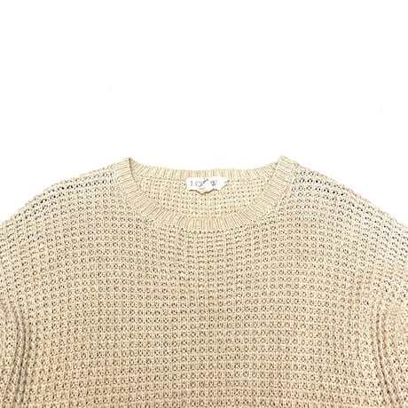 【USED】00's J.CREW LOW GUAGE COTTON LINEN KNIT SWEATER