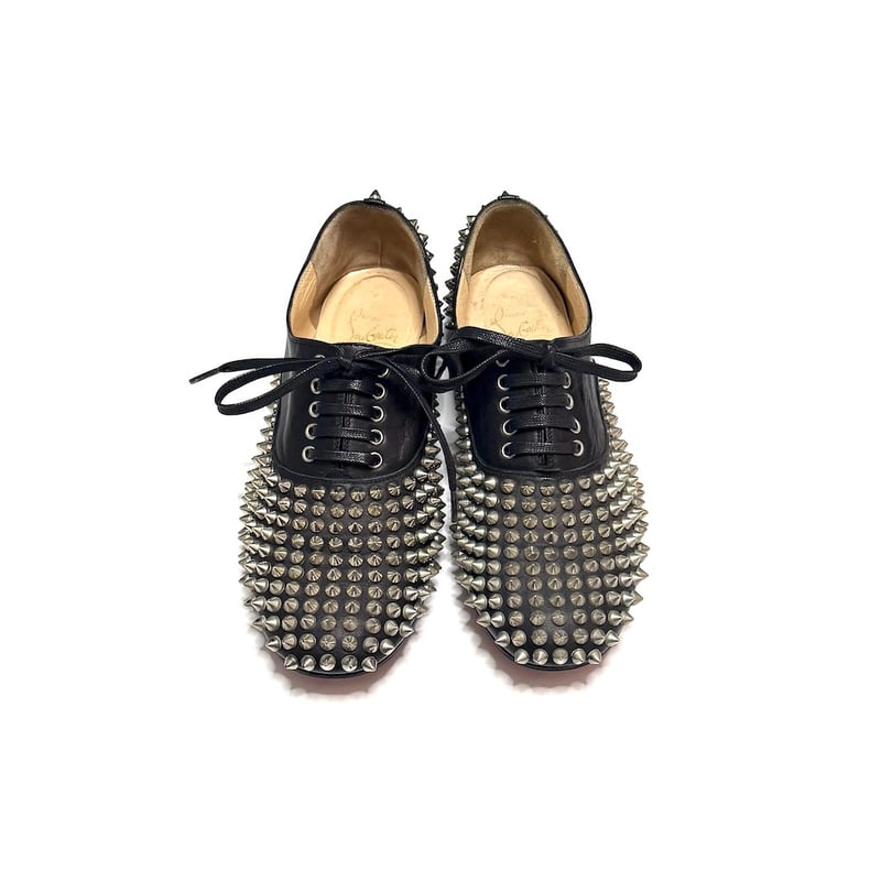 USED】Christian Louboutin Black Leather Freddy