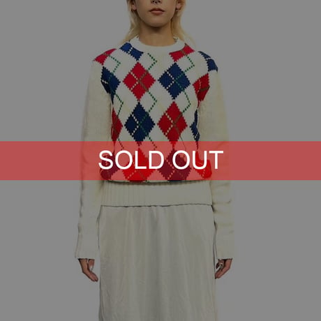 【USED】90'S BOSTON DRY GOODS ARGYLE KNIT SWEATER