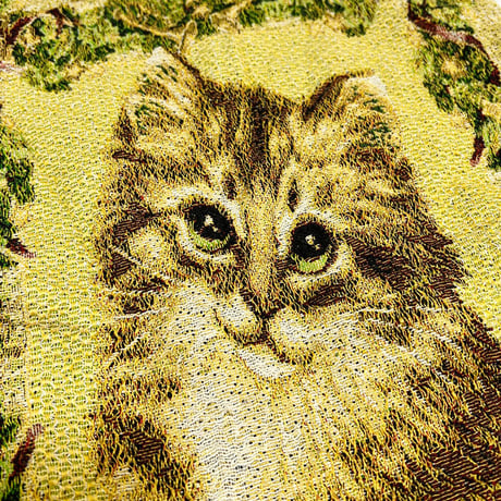 【USED】VINTAGE CAT WOVEN CUSHION COVER