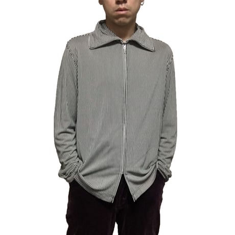 【USED】JEANPAUL GAULTIER CLASSIQUE STRIPE ZIP-UP TOP
