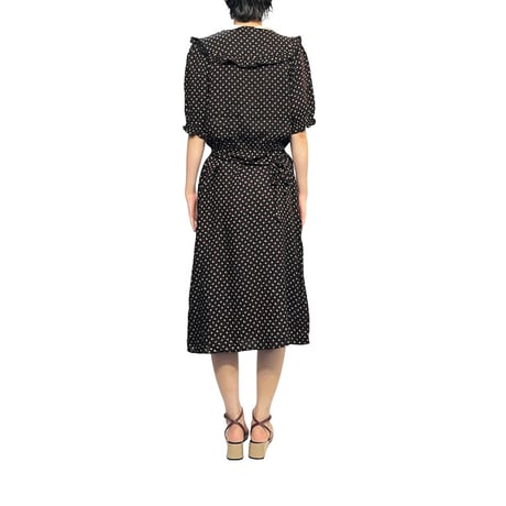 【USED】70' MINI FLORAL DRESS MADE IN ENGLAND
