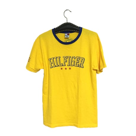 【USED】90'S TOMMY HILFIGER T-SHIRT YELLOW