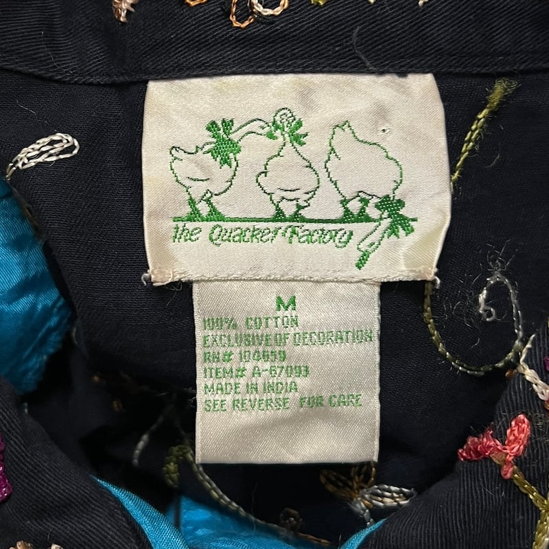 USED】80's The Quacker Factory EMBROIDERED BEAD