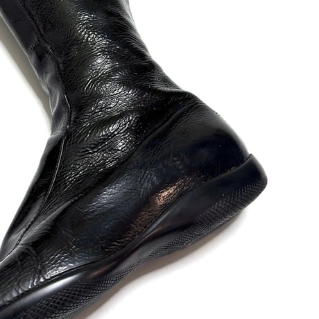 【USED】PRADA LINEA ROSSA PATENT LEATHER LONG BOOTS