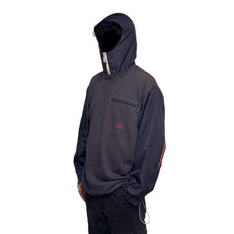 【USED】00's adidas Hybrid Layered Hoodie Tech Pullover