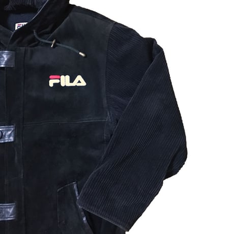 【USED】90'S FILA SUEDE×CORDUROY COAT