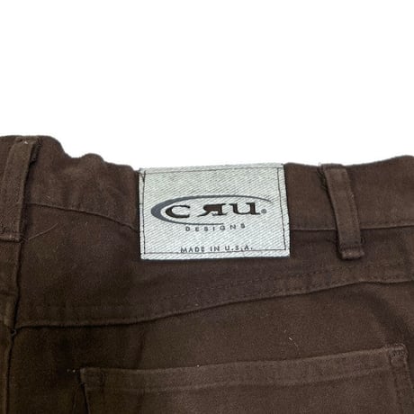 【USED】90'S CRU DESIGNS COTTON PANTS BROWN