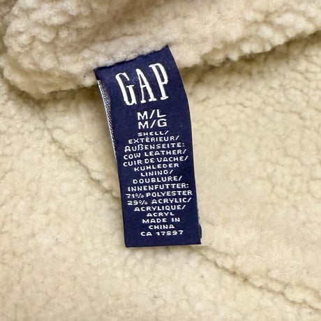 【USED】90's-00's OLD GAP COW LEATHER AVIATOR CAP