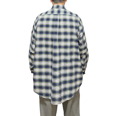 【USED】90'S-00'S J.CREW PULLOVER CHECK B.D. SHIRT