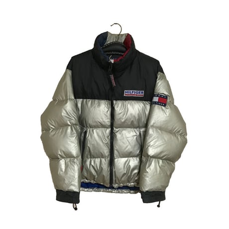 【USED】90'S TOMMY HILFIGER DOWN JACKET SILVER